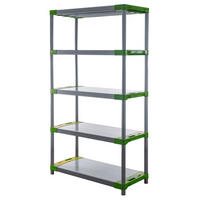 KUNSTSTOFFREGAL BIG GREY BEAR Tall 180x100x46cm Fachlast 160kg Grau-Grün - Grün, Kunststoff (100/180/46cm) - PROREGAL