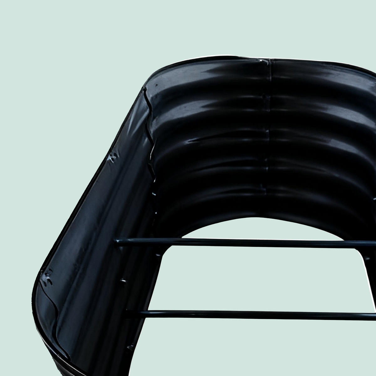 HOCHBEET - Schwarz, Metall (150/45/60cm) - Relaxdays