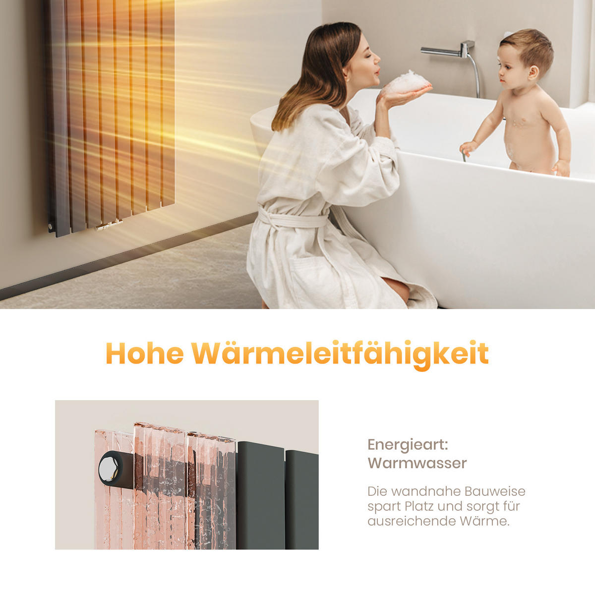 HEIZKÖRPER Flachheizkörper Anthrazit 180/62/6,3 cm - Anthrazit, Metall (62/180/6.3cm) - EMKE