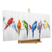ACRYLBILD HANDGEMALT 120/60 cm - Multicolor/Weiß, Holz/Textil (120/60cm) - KUNSTLOFT