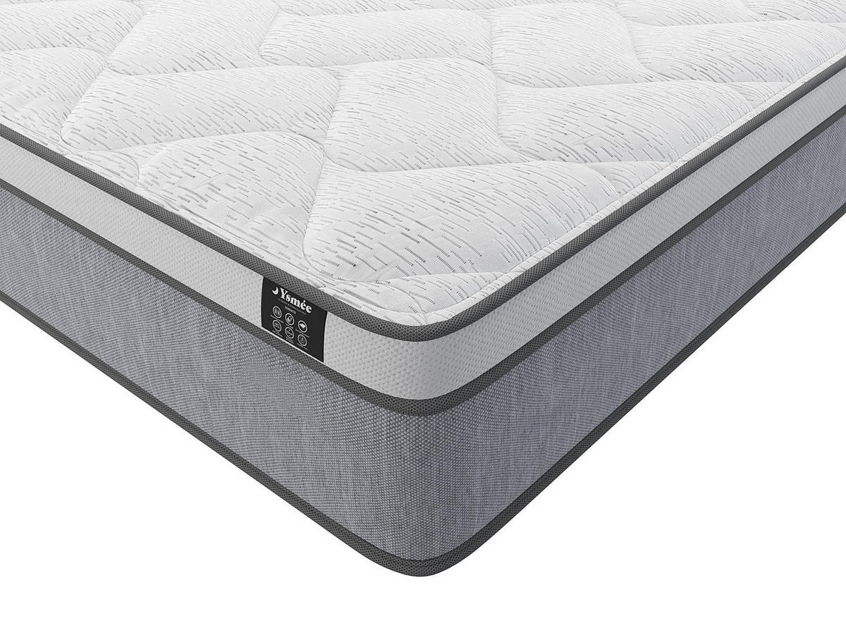 STANDARDMATRATZE - 2 Personen - stoff - weiß Serenite - Weiß, Textil (140/200cm) - Vente-Unique