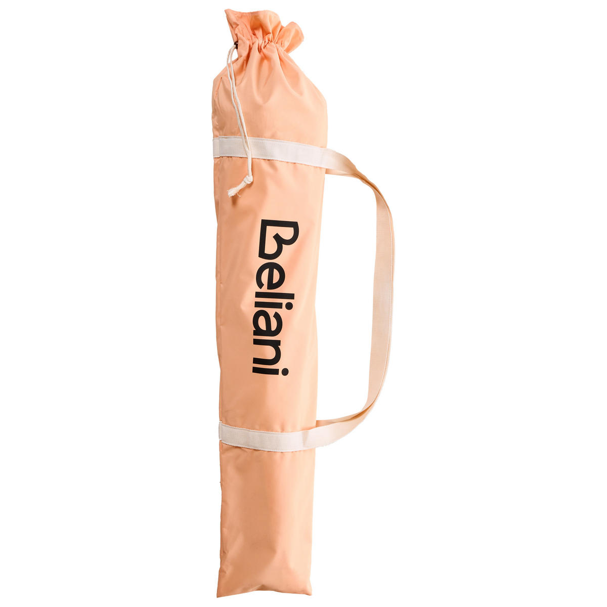 SLUNEČNÍK 155 cm Oranžový Mondello - bílá/pomerančová, dřevo (155/155cm) - Beliani