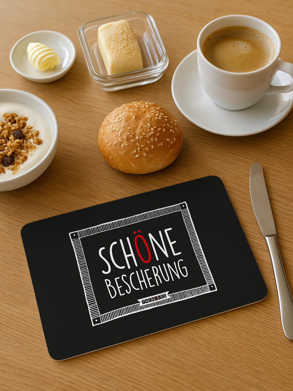 BRETTCHEN Tacheles Schöne Bescherung Schwarz 14,5 x 23,5 cm - Schwarz, Kunststoff (14.5/23.5cm) - United Labels