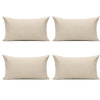 KISSENBEZUG – ohne Füllung – beige – 30 x 50 cm – 4 Stück - Weiß, Textil (50/30cm)