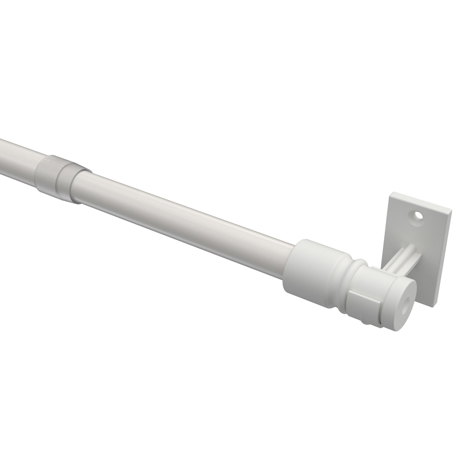 SCHEIBENSTANGE / CAFÉHAUSSTANGE Sora 135-225 cm, 12 / 10 mm Ø, Weiß - Weiß, Kunststoff/Metall (3.5/3.2/225cm) - INTERDECO