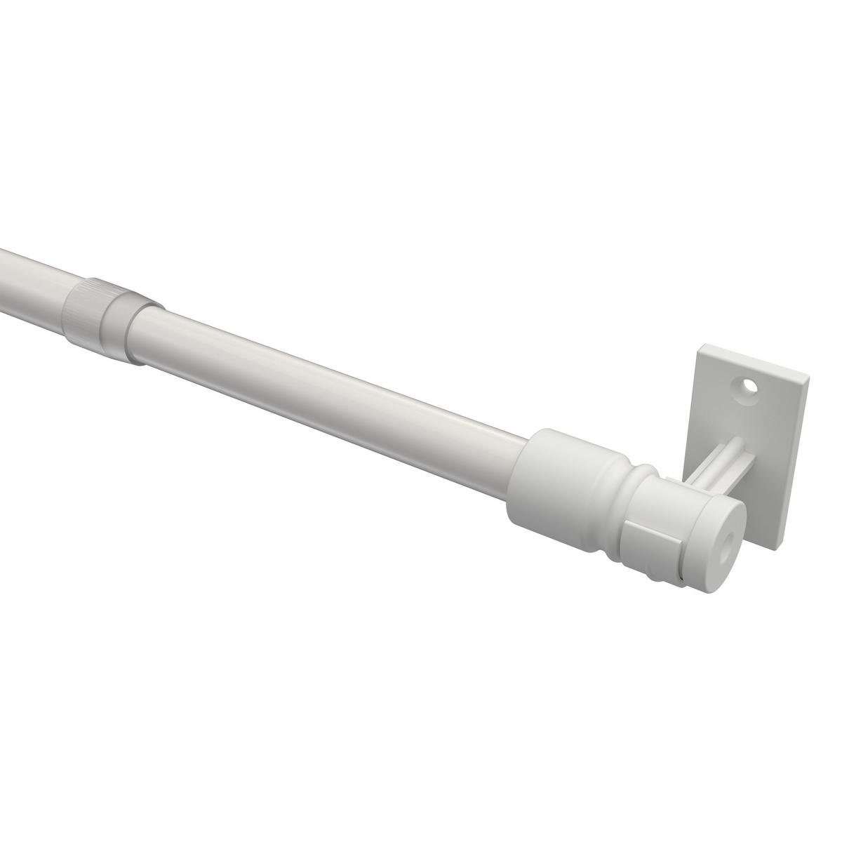 SCHEIBENSTANGE/CAFÉHAUSSTANGE Sora 55-85 cm, 12/10 mm Ø, Weiß - Weiß, Kunststoff/Metall (3.5/3.2/85cm) - INTERDECO