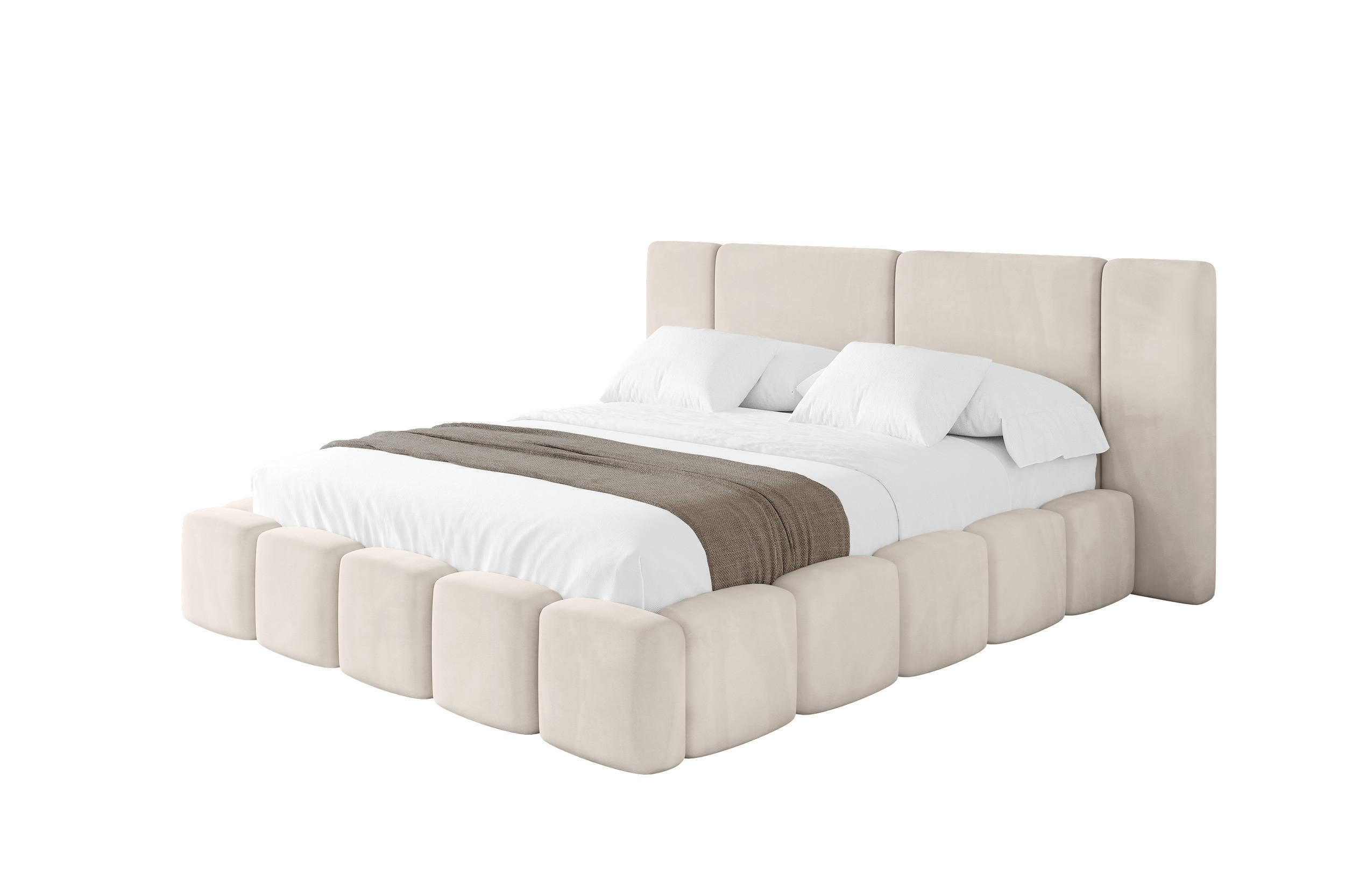 Altdecor Polsterbett Ecru 180x200 cm