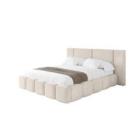 POLSTERBETT mit Bettkasten und Lattenrost, Bett mit Matratze H3/H4 - NILO 140x200 Beige - Ecru, Holzwerkstoff/Textil (140/200cm) - ALTDECOR