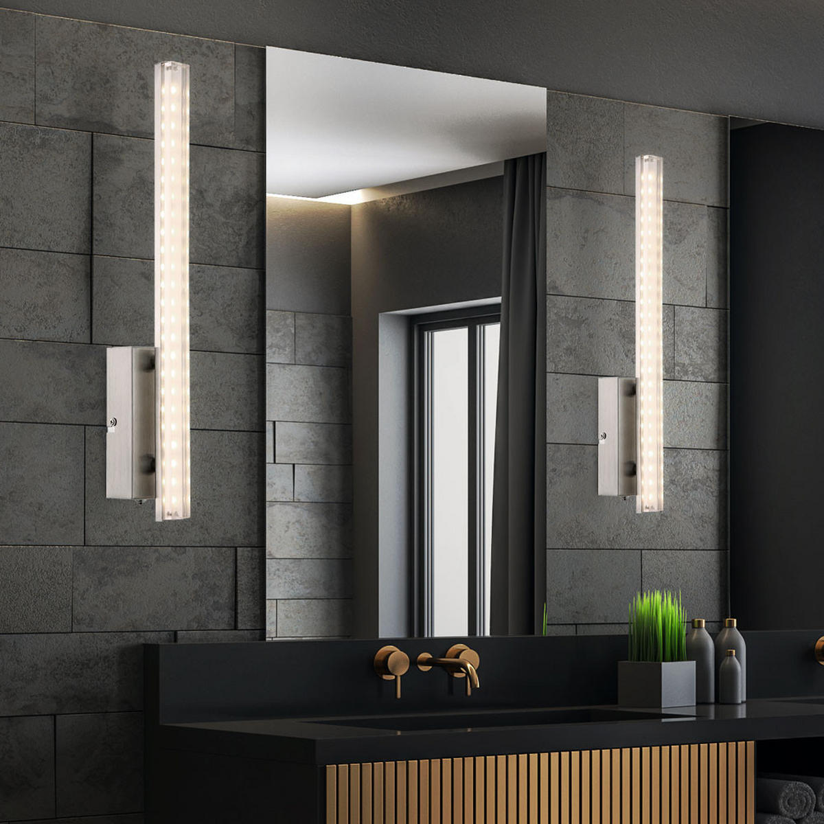 LED WANDLEUCHTE Lombardia Silber matt - Silberfarben, Metall (6/42/7cm) - Globo Lighting