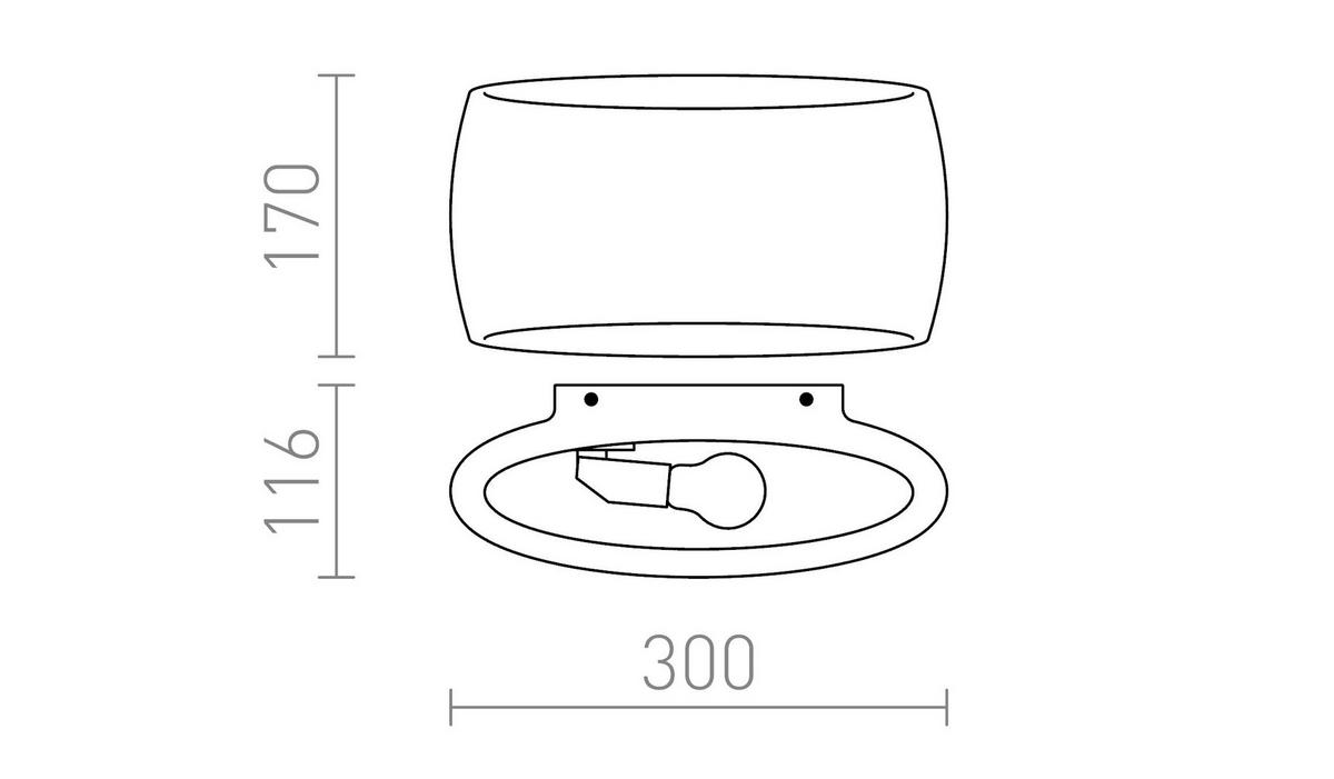 WANDLEUCHTE VERITA gips 15 W - Weiß, Stein (30/17/125cm) - Rendl