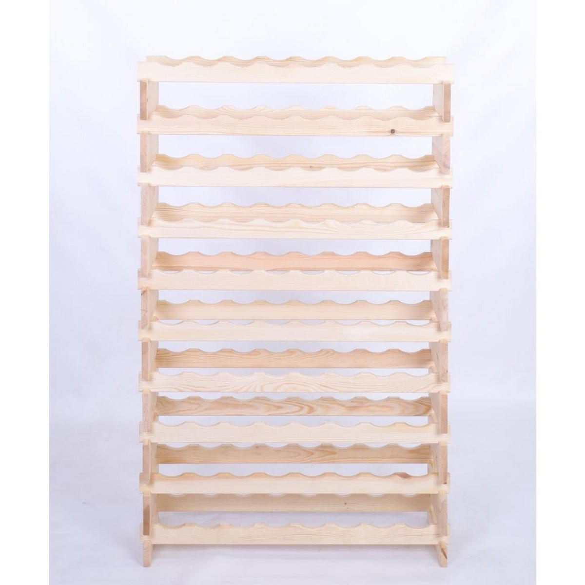 WEINREGAL VINOTECA FLEX PRO HxBxT 135x84x28cm 80 Flaschen auf 10 Ebenen Natur unbehandelt - Naturfarben, Holz (84/135/28cm) - PROREGAL