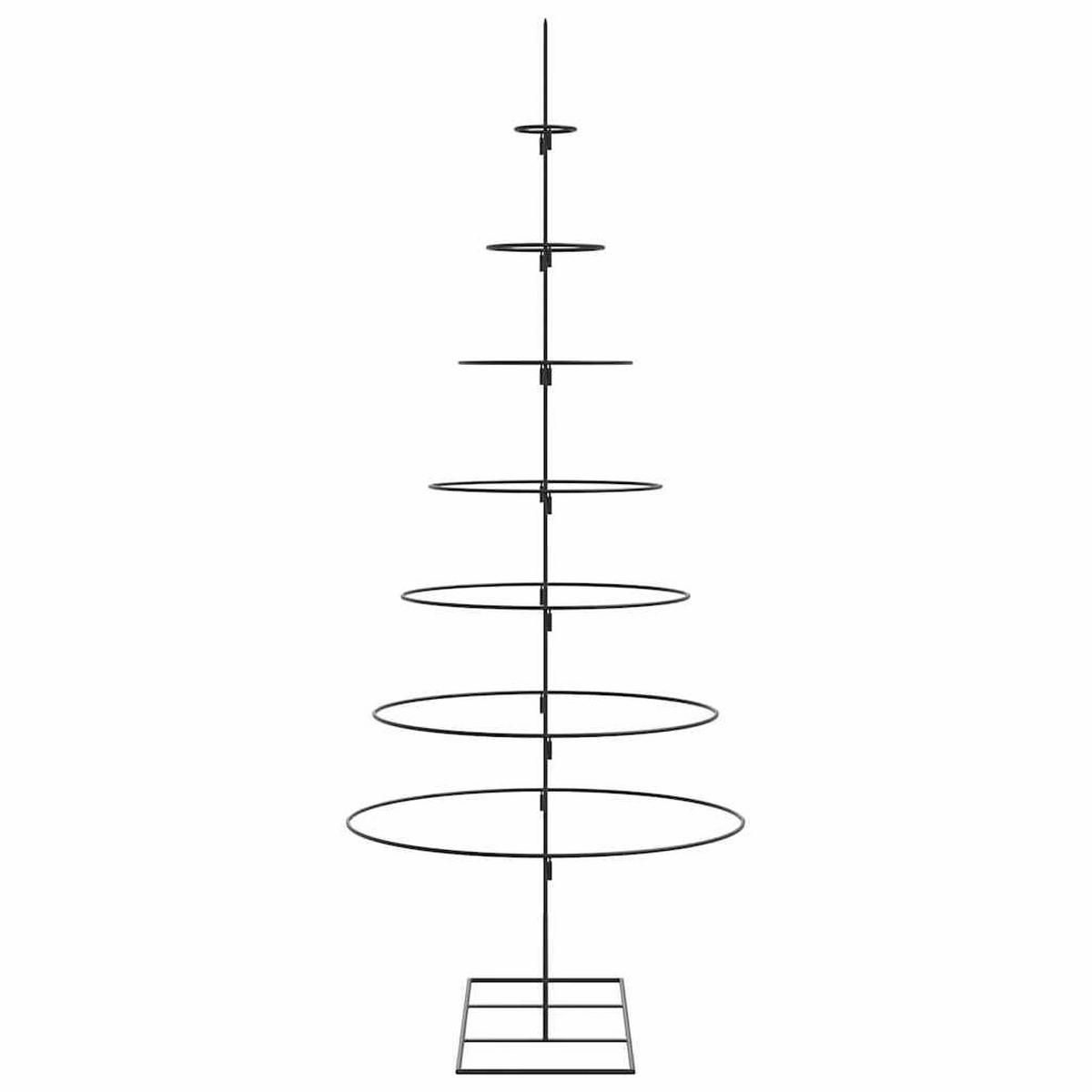 WEIHNACHTSBAUM Metall 80/75/180 Cm Schwarz Stahl - Schwarz, Metall (180cm) - vidaXL