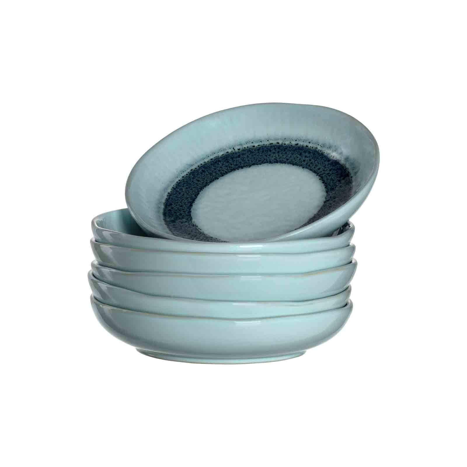 SUPPENTELLER Matera blau ø 20.7 cm 6er Set - Blau, Keramik (20.7cm) - Leonardo Living