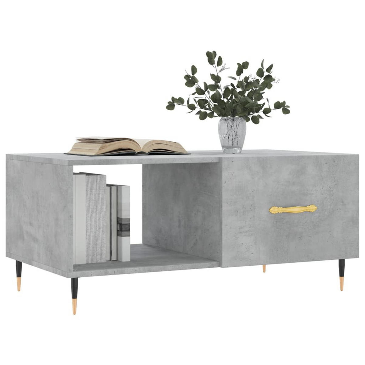COUCHTISCH Betongrau 90x50x40 cm Holzwerkstoff - Grau, Holzwerkstoff (90/50/40cm) - furnicato