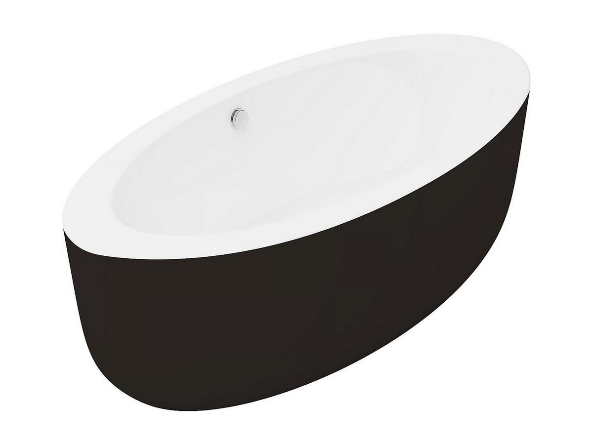 FREISTEHENDE Badewanne - 1 Person - Acryl - Schwarz - Schwarz, Kunststoff (185/58/90cm) - Vente-Unique