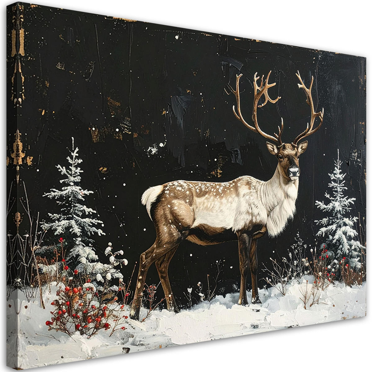 LEINWANDBILD Weihnachten 100x70cm - Schwarz, Textil (100/70cm) - Feeby