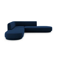 WENDBARES-ECKSOFA Miley aus Samt königsblau 5 Sitzplätze - Blau, Textil (248/248cm) - Micadoni