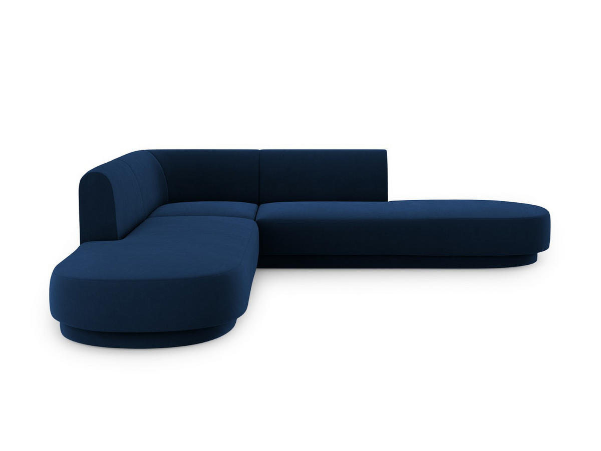 WENDBARES-ECKSOFA Miley aus Samt königsblau 5 Sitzplätze - Blau, Textil (248/248cm) - Micadoni