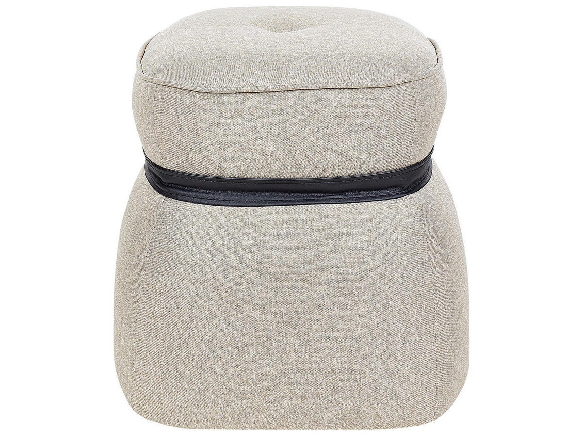 POUF Beige Monterey - Beige, Textil (45/44/45cm) - Beliani