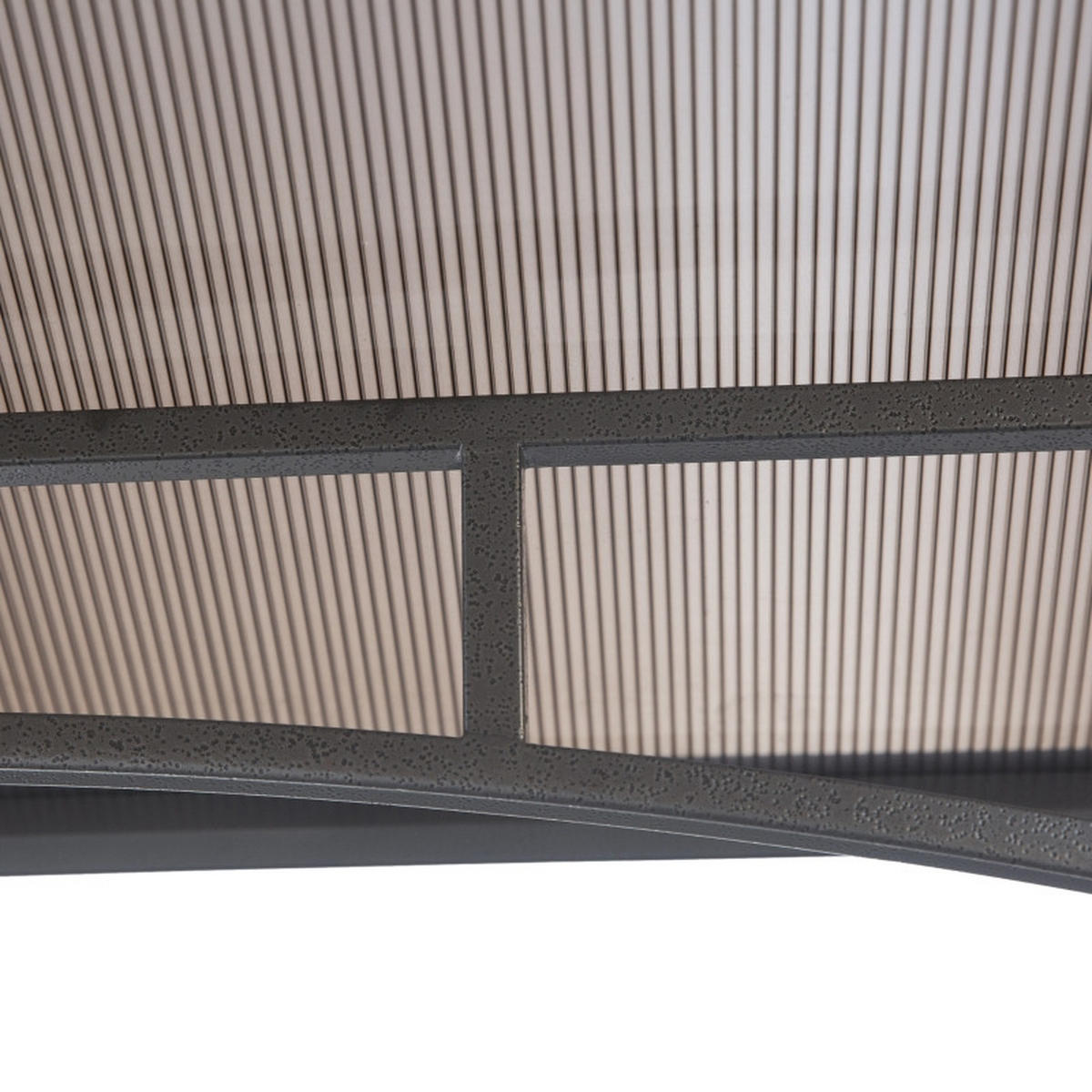 GRILLPAVILLON mit Flammschutzdach, mit 2 Ablagen 2.5 x 1.5 m Stahl PC, Schwarz+Braun - Schwarz, Metall (150/250/240cm) - Hauptrolle