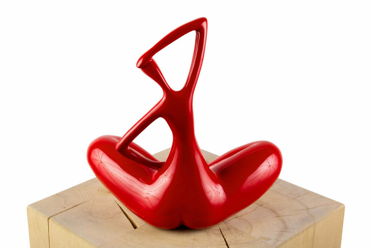 SKULPTUR Rot 25/28 cm - Rot, Stein (0.92/28/13cm) - KUNSTLOFT