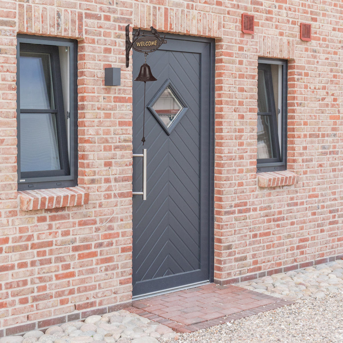 ZVONČEK - tmavohnedá, kov (25/24/11cm) - Relaxdays