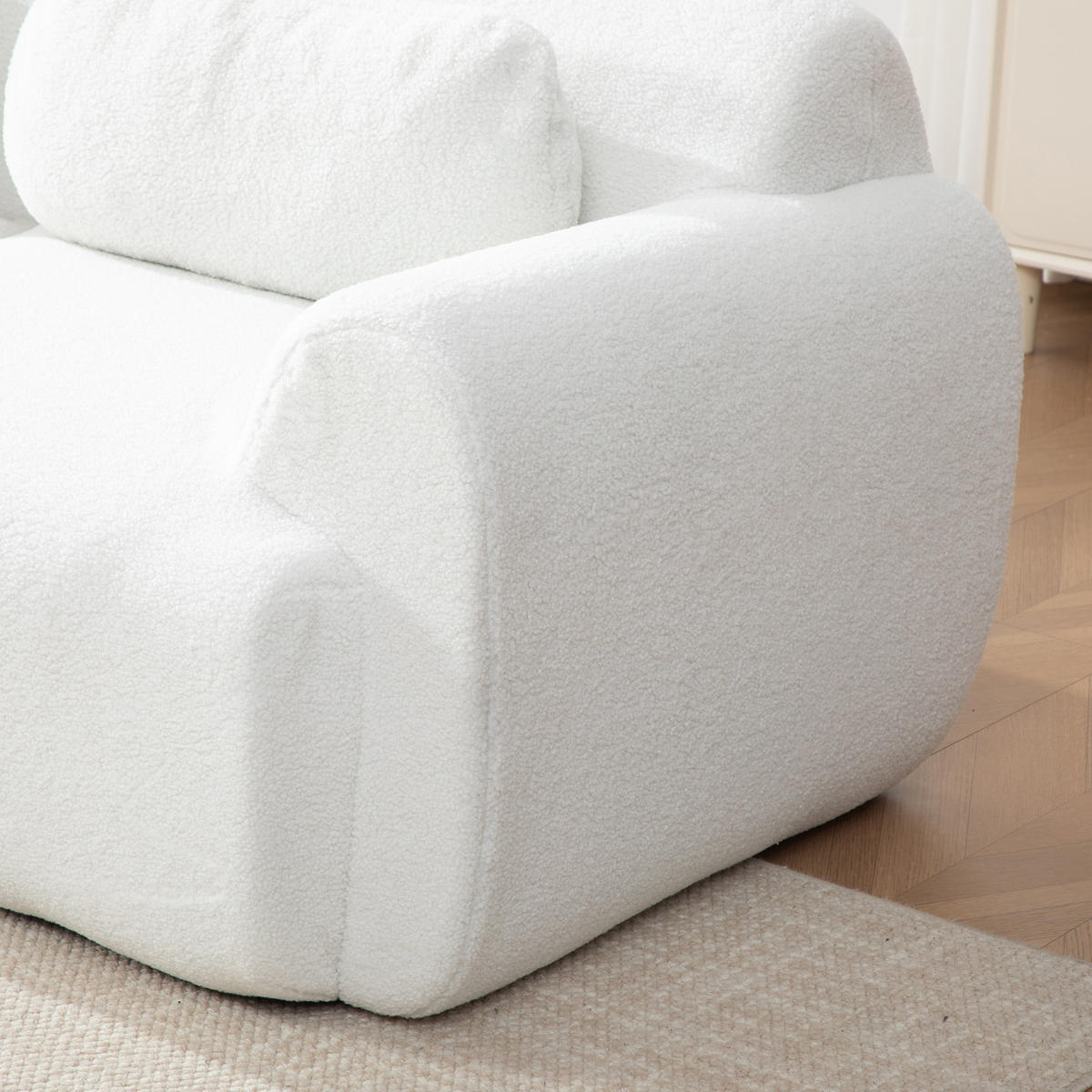 2-SITZER SOFA Chenille Elfenbein - Beige, Textil (189/71/91cm) - WISHDOR