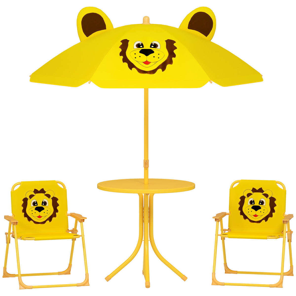 GARTEN-KINDERSITZGRUPPE, Gelb, Stahl, Polyester - Gelb, Metall - AIYAPLAY