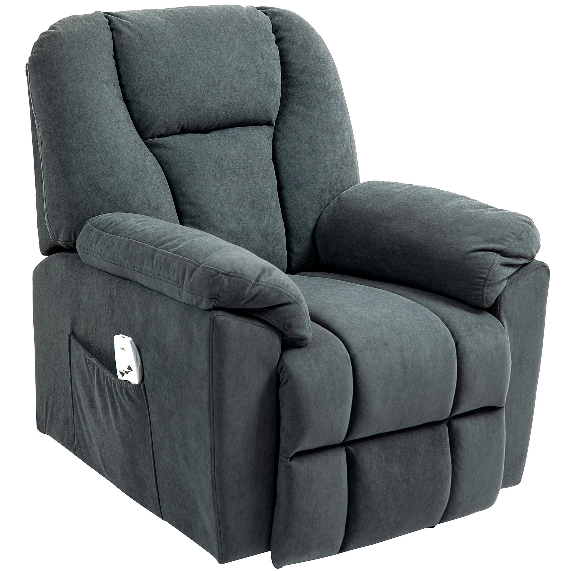 RELAXSESSEL Fernsehsessel mit Liegefunktion, mit USB-Anschlüsse, Dunkelgrau - Dunkelgrau, Textil (97/101/88cm) - HOMCOM