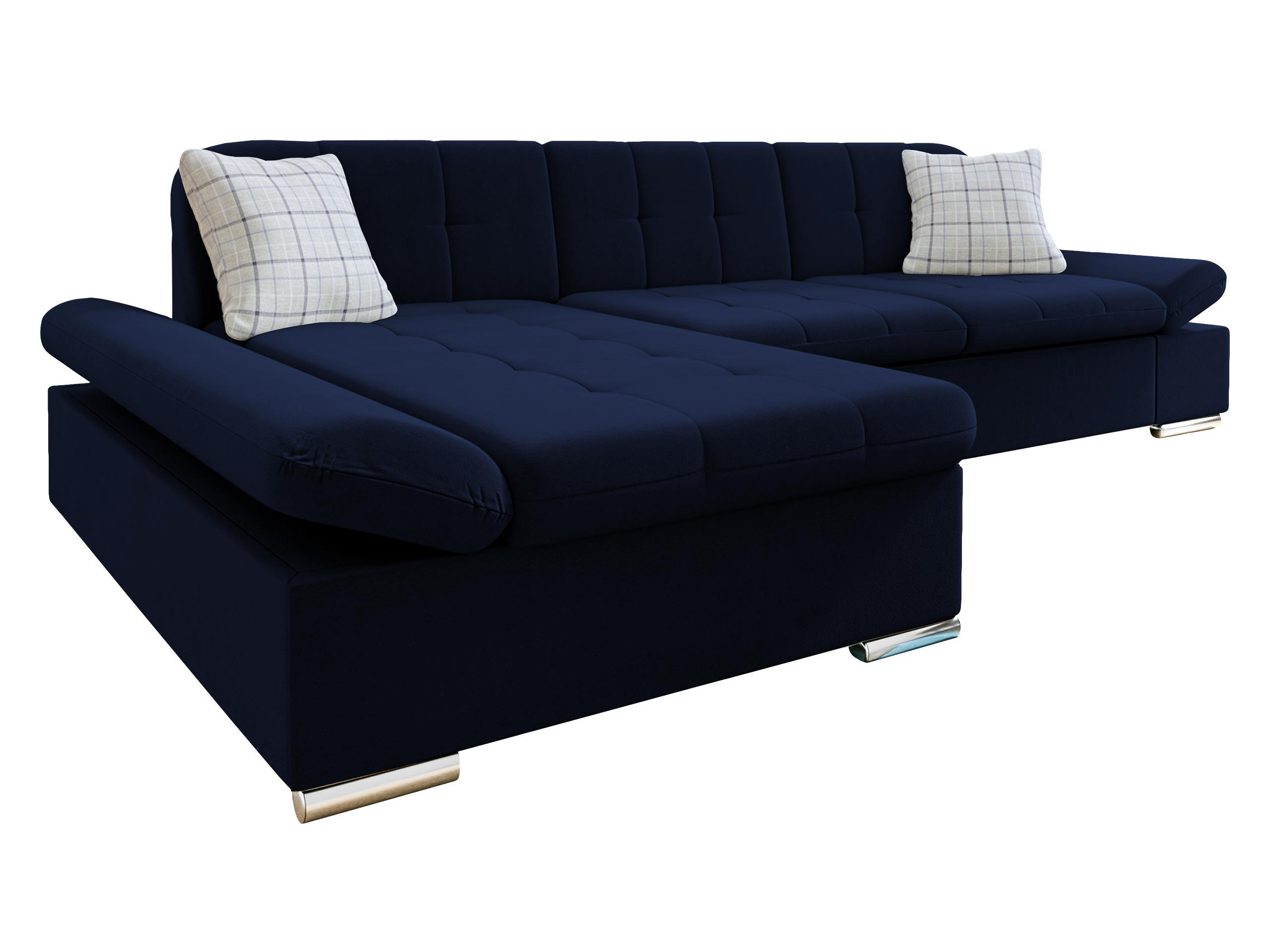 ECKSOFA Malwi Premium, Seite: Links - Dunkelblau, Holz/Textil (278/161cm) - MIRJAN24