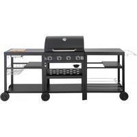 GASGRILL Schwarz - Grau, Metall (53/111/233cm) - Habitat Garten