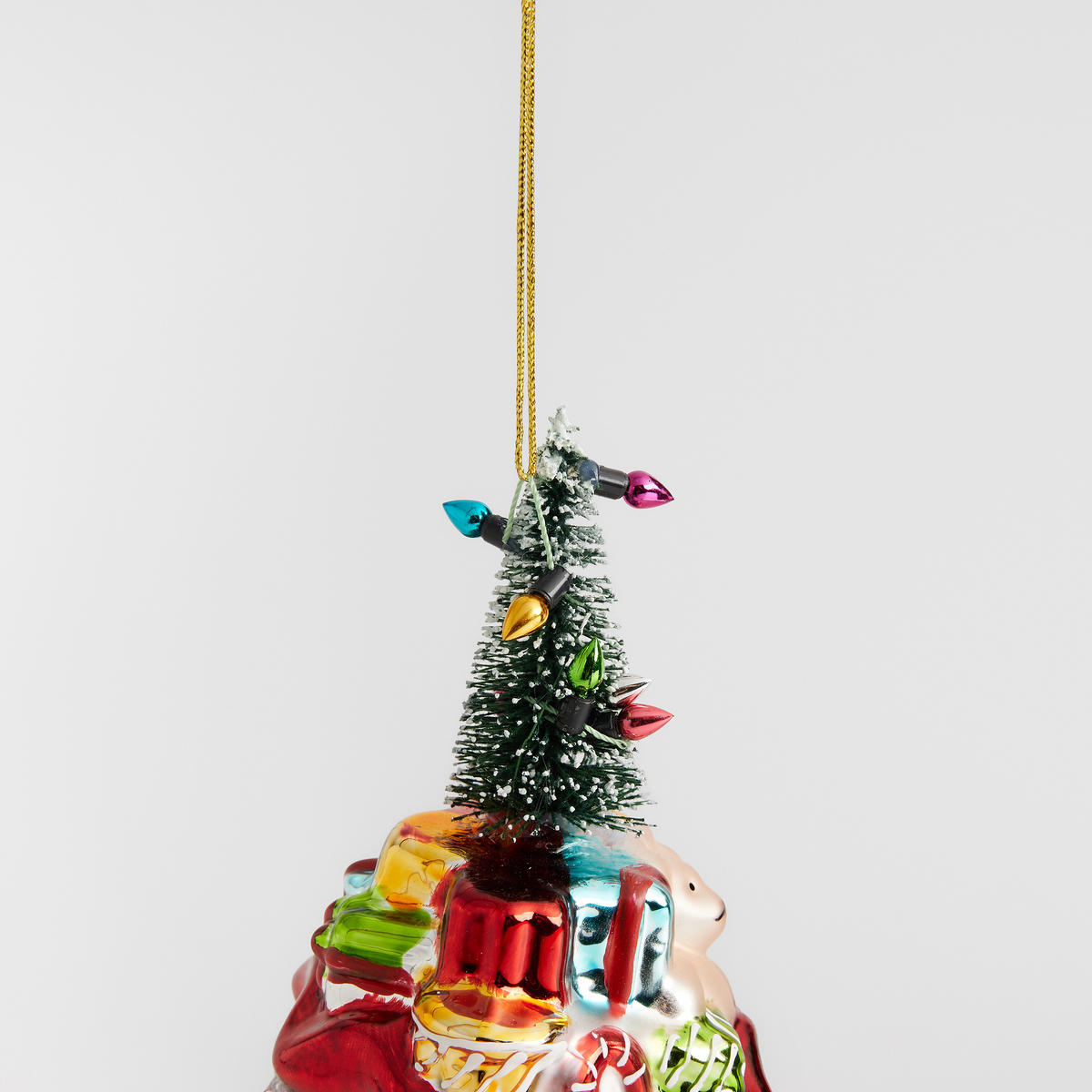 GLASKUGEL Regalosi, Rot, 16x7 cm, Dekorative Weihnachtsdeko - Rot, Glas (7/16/7cm) - home&you