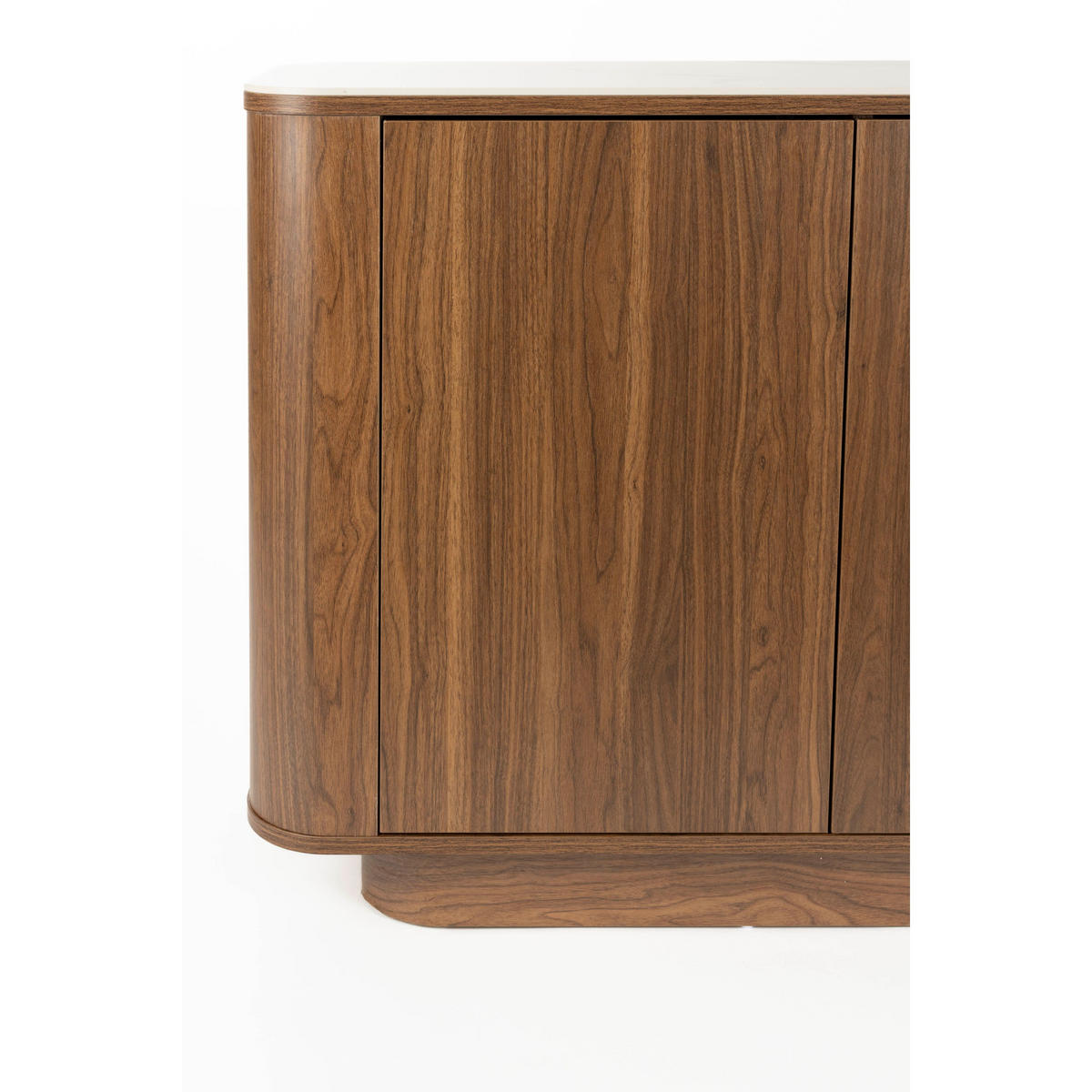 SIDEBOARD Almira Hoch 180 cm / Marmoroptik Walnussfarbe - Braun, Holzwerkstoff (180/75/40cm) - Housecraft Living