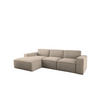 ECKSOFA L-Form Siena Stoff Artico Beige Links - Beige, Holz (165/266cm) - Kaiser Möbel