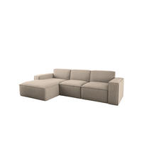 ECKSOFA L-Form Siena Stoff Artico Beige Links - Beige, Holz (165/266cm) - Kaiser Möbel