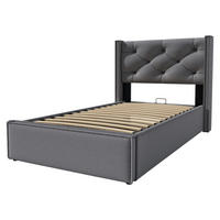 STAURAUMBETT 90/200 cm DE-00257, in Grau, Metallrahmen - Grau, Metall (90/200cm) - ComfortXL