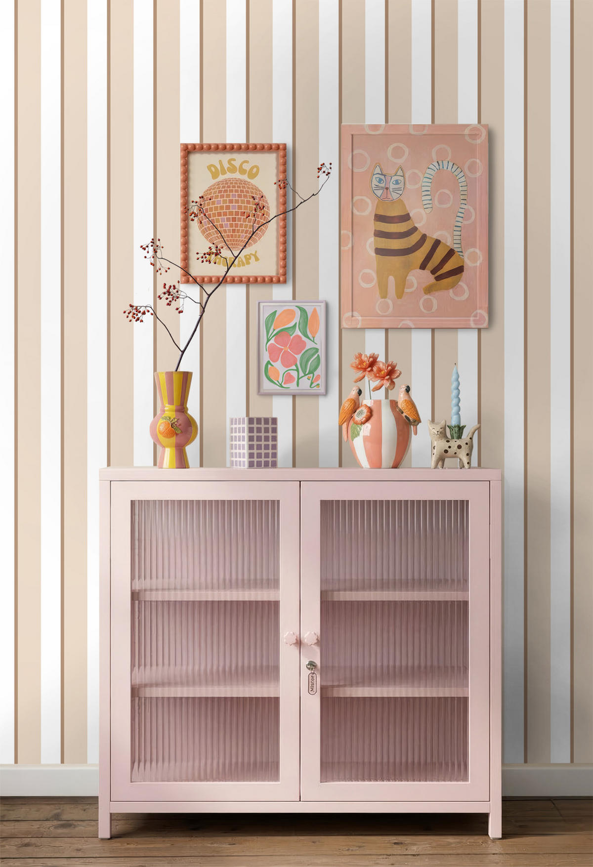 TAPETE Streifen 50 x 900 cm - Beige, Papier (50/900cm) - ESTAhome