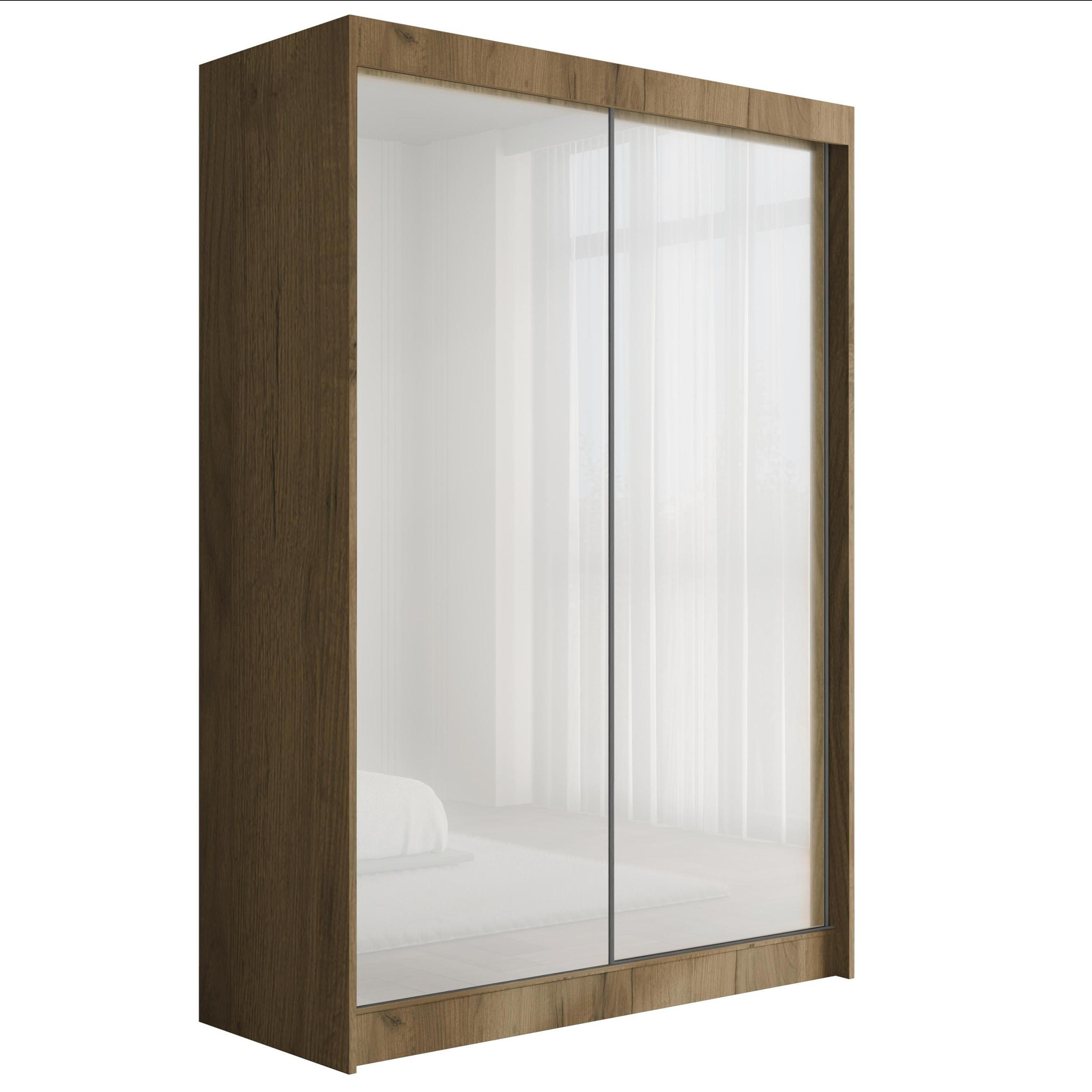KLEIDERSCHRANK PEKA - 150 cm - Eichefarben|Weiß - Eichefarben/Weiß, Holzwerkstoff (150/215/61cm) - ALTDECOR