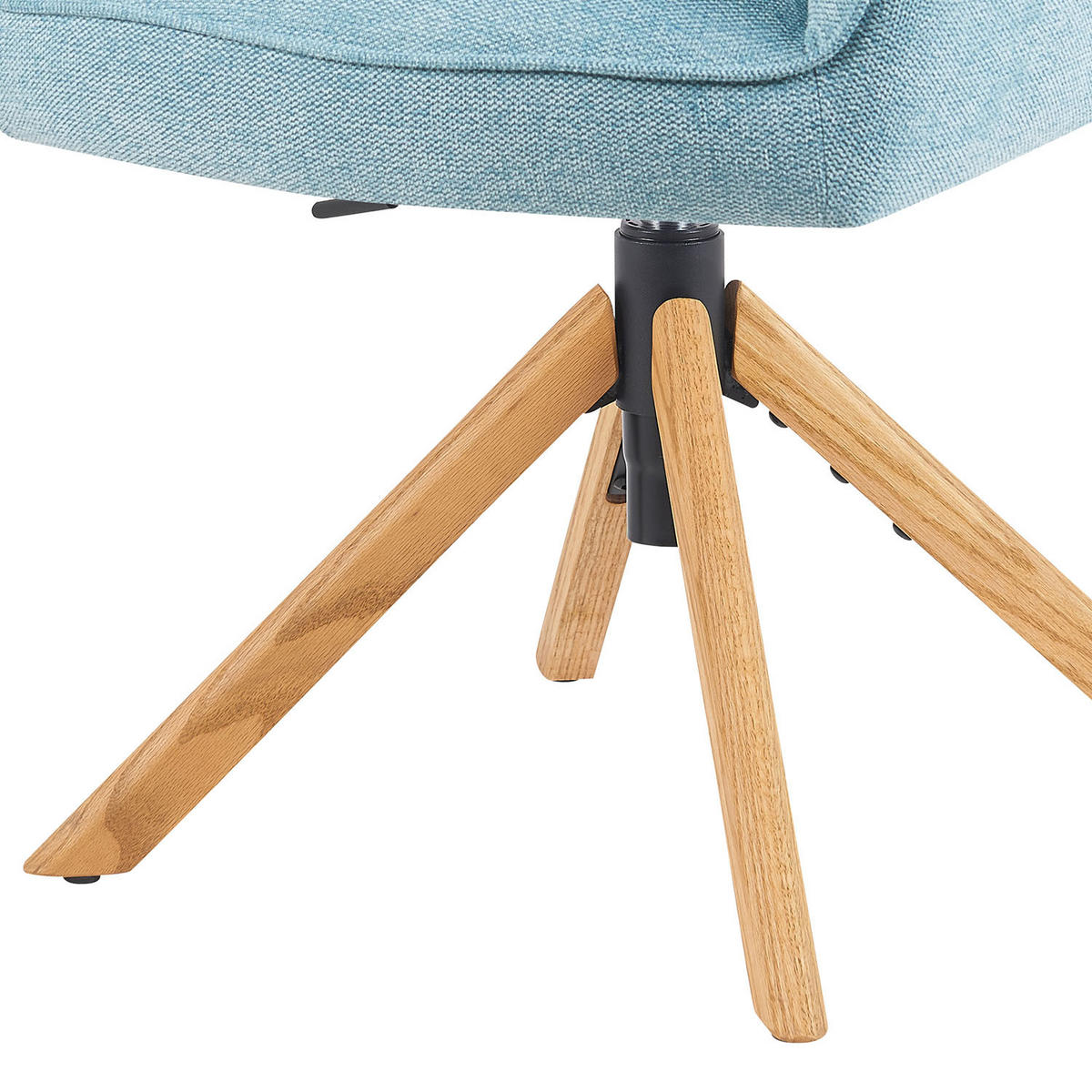 BÜROSTUHL Mika-Amia - Honigeiche/Hellblau, Eichenholz/Holz (60/88/65cm) - DUBI Möbel