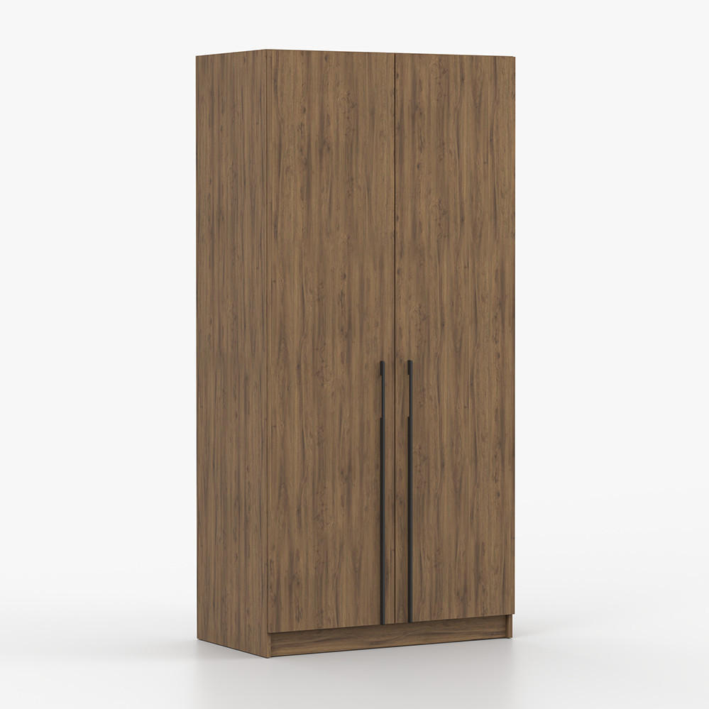 SCHRANK mit Schwenktüren ROSA III 2D 100/210/55, 2-türig, Nussbaum - Nussbaumfarben, Holzwerkstoff (100/210/55cm) - imoebel24