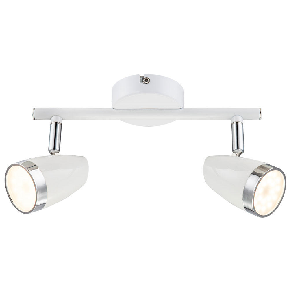 LED DECKENLEUCHTE Metall Weiß MINOU - Weiß, Metall (25/8/15.5cm) - Globo Lighting