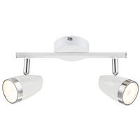 LED DECKENLEUCHTE Metall Weiß MINOU - Weiß, Metall (25/8/15.5cm) - Globo Lighting