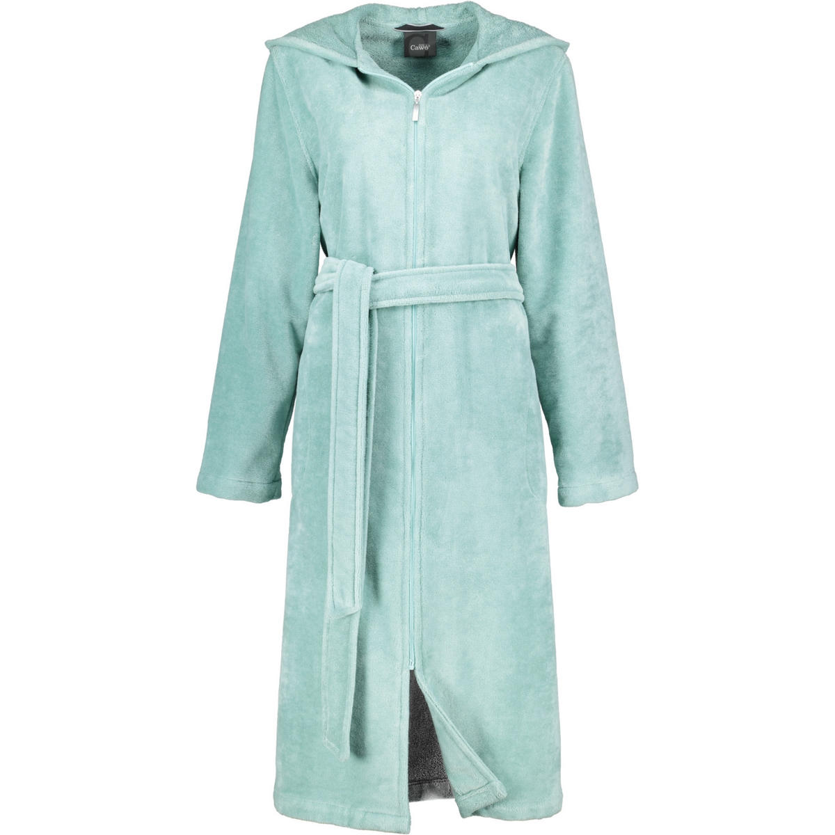 BADEMANTEL DAMEN KAPUZE 837 SEEGRÜN - 44 - Grün, Textil (XSnull) - Cawoe