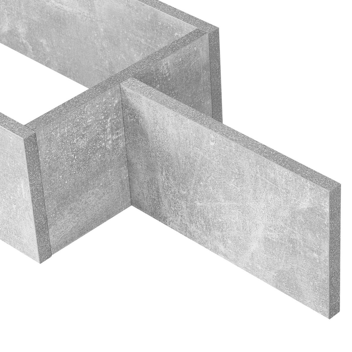 WANDREGAL Flekkefjord - Grau, Holzwerkstoff (104/49.5/14.5cm) - [en.casa]