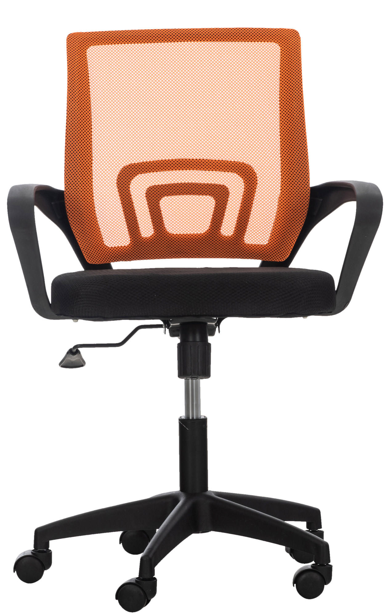 DREHSTUHL Microfaser orange - Schwarz/Orange, Kunststoff/Textil (62/84/50cm) - CLP