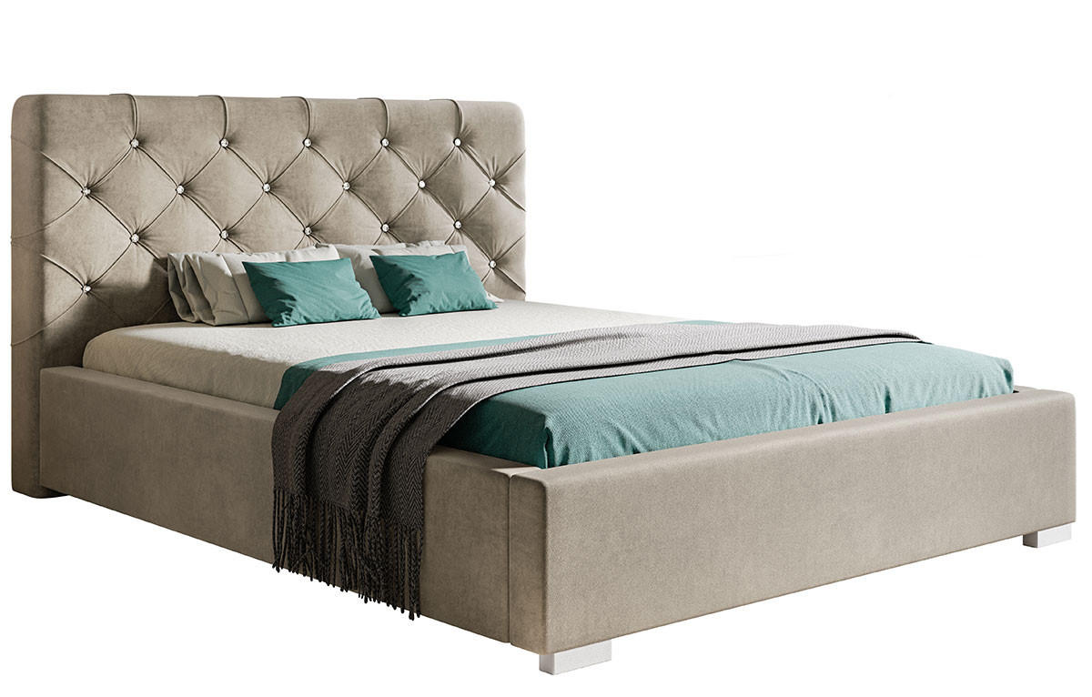 BETT Beige BEN 11 180x200 cm - Beige, Textil (180/200cm) - Sepro Meble
