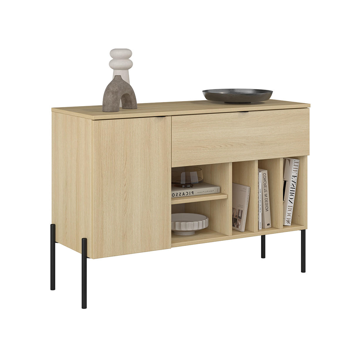 SIDEBOARD Lucilla Holz - Braun, Holzwerkstoff (105/75/40cm) - Petits-meubles