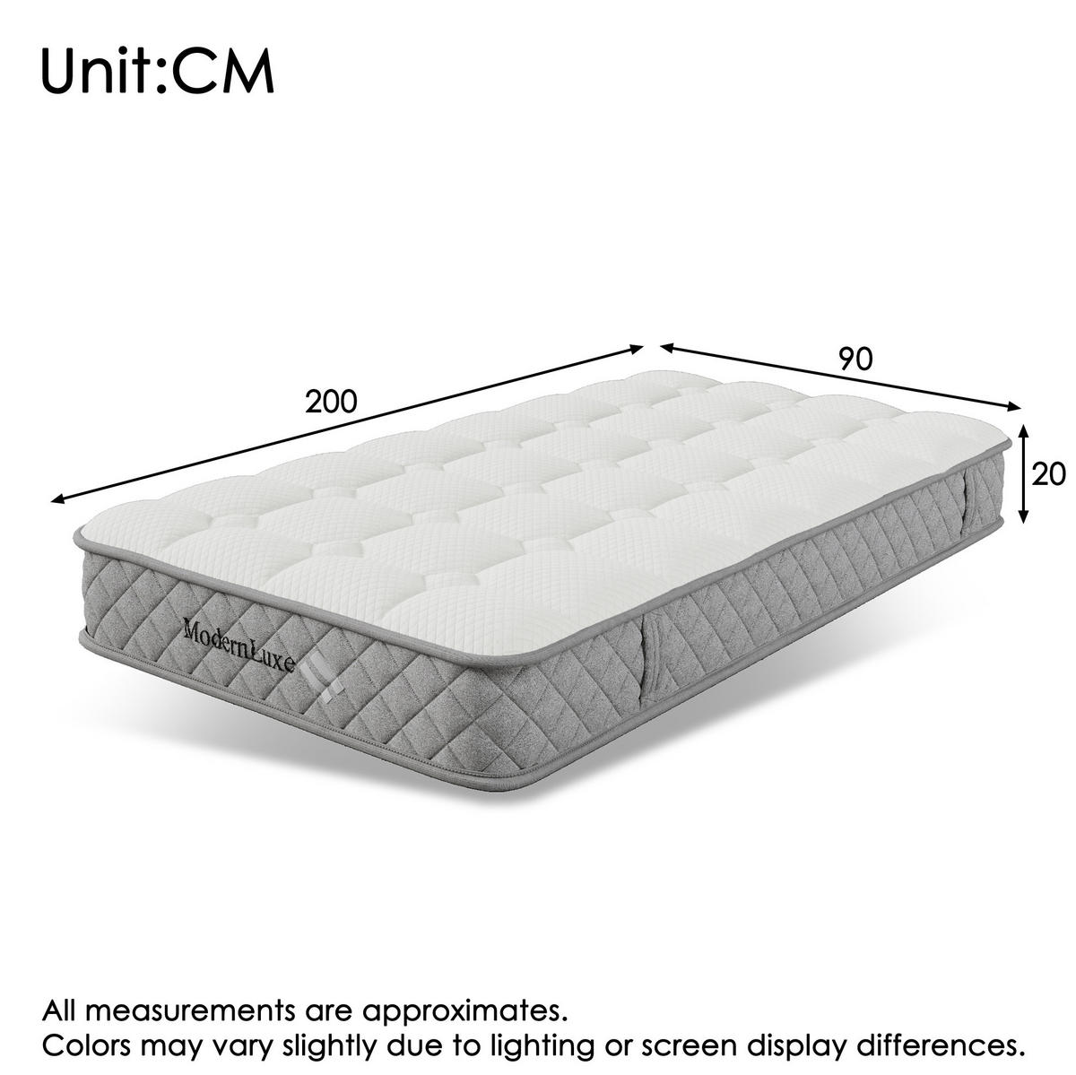 POLSTERBETT 90/200 cm Grau mit Stauraum, LED und USB- und Type-C-Anschlüssen - Grau, Textil (90/200cm) - Flora Grace