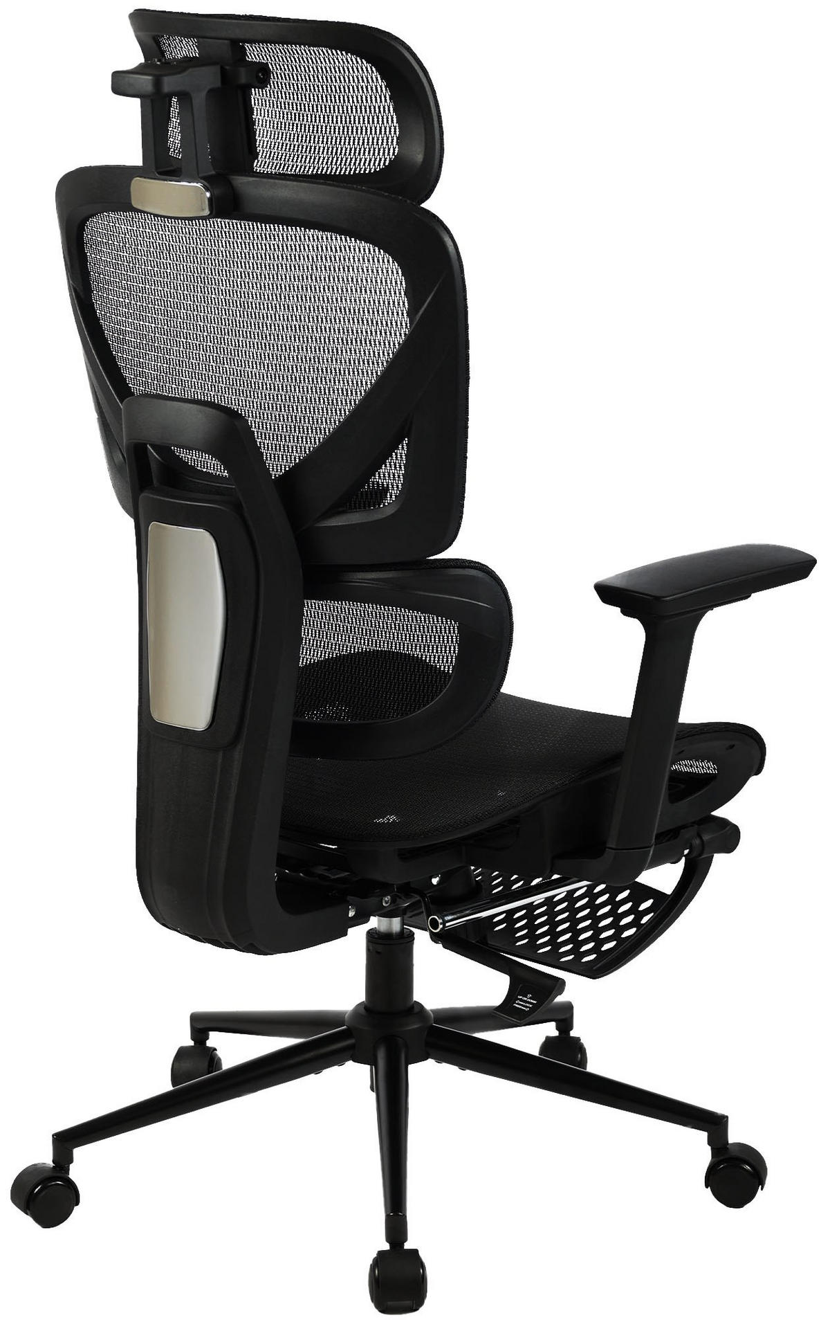 DREHSTUHL Stoff Schwarz - Schwarz, Textil/Metall (68/114/72cm) - CLP