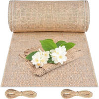 TISCHLÄUFER Jute 30 cm x 10 m Natur mit Schnur - Beige, Naturmaterialen (1000/30/1.5cm)